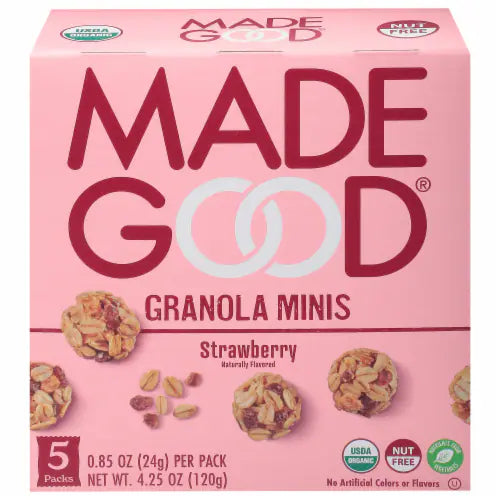 ORG GRANOLA MINIS STRAWBERRY POUCH