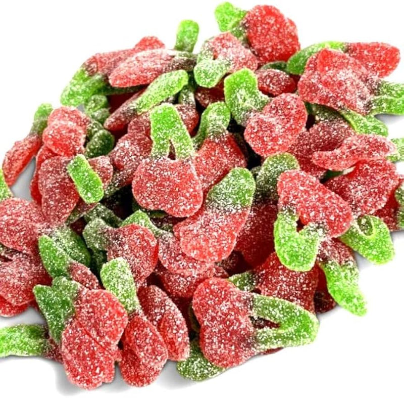 GOMITAS ACIDAS EN FORMA Y SABOR A CEREZA.