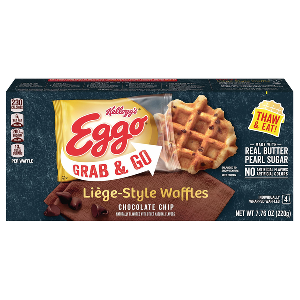 GRAB & GO LIEGE WAFFLES CHOC CHIP