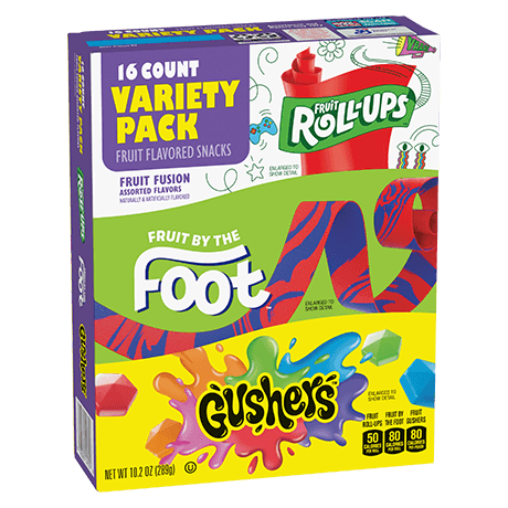 VARIETY PACK ROLL UPS GUSHERS FRUIT BY THE FOOT