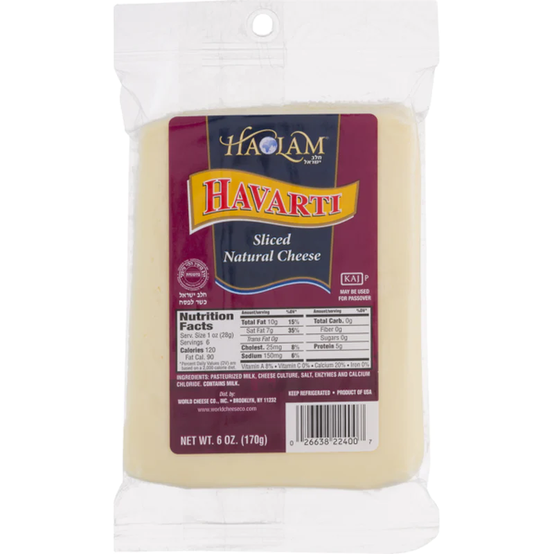 SLICED HAVARTI CHEESE