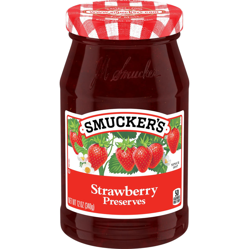 SMUCKERS STRAWBERRY PRESERVES 12OZ