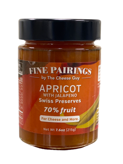 APRICOT JALAPENO SWISS PRESERVES 70% "FINE PAIRINGS"