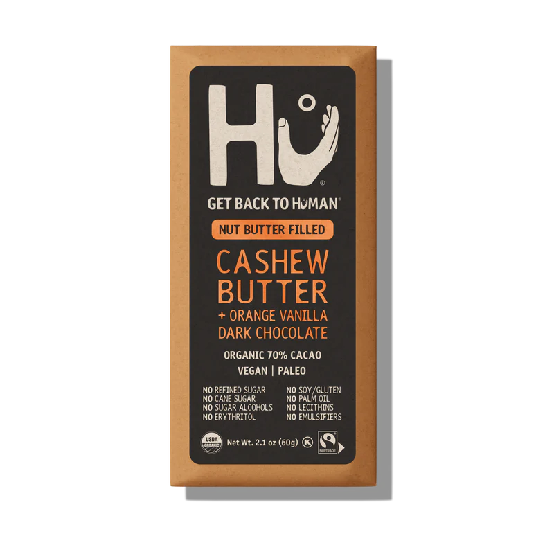 CASHEW BUTTER ORANGE VANILLA DARK CHOCOLATE BAR