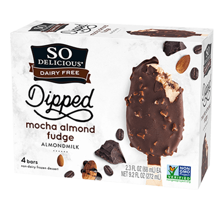 ALMOND CHOC DIPPED BAR MOCHA FUDGE