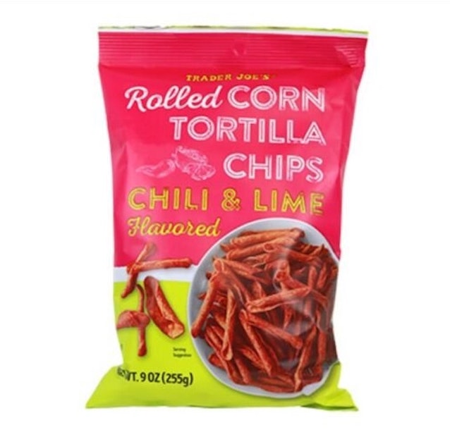 ROLLED CORN TORTILLA CHIP CHILI & LIME