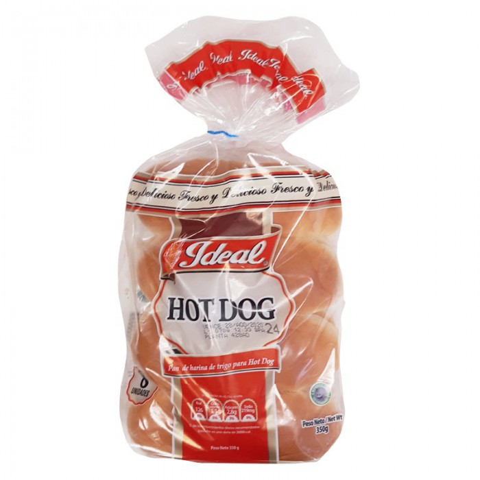 PAN HOT DOG IDEAL 350G IDEAL