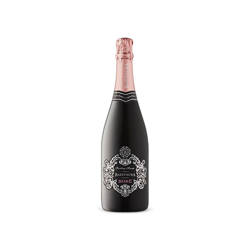 BARTENURA SPARKLING ROSE MOSCATO BLACK  750ML COUNTRY OF ORIGIN  ITALY  VOL ALCOHOL 7%