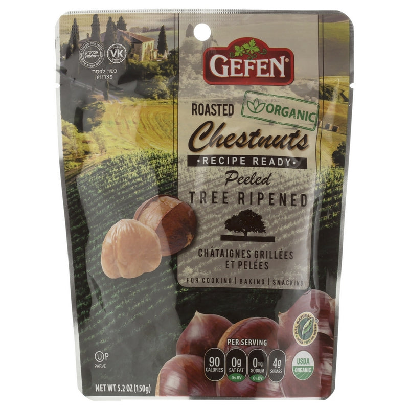 CHESTNUTS ORGANIC WHOLE ROASTED 5 OZ GEFEN