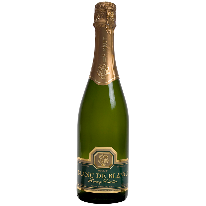 HERZOG BLANC DE BLANCS BRUT 750ML COUNTRY OF ORIGIN FRANCE VOL ALCOHOL 12%