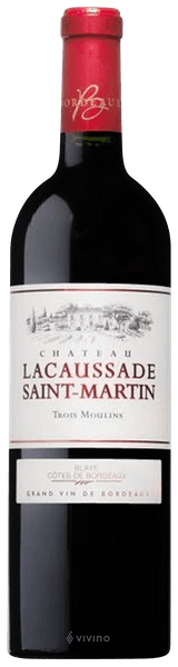 CHATEAU LACAUSSADE ST MARTIN BLAYE COTES DE BORDEAUX 2019 750ML FRANCE VOL 14%