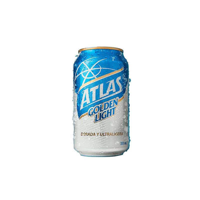 CERVEZA ATLAS GOLDEN LIGH 355ML LATA