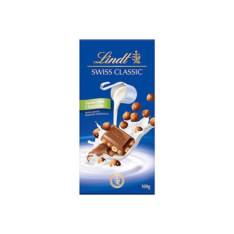 LINDT CHOCOLATE SWISS CLASSIC MILK HAZELNUT