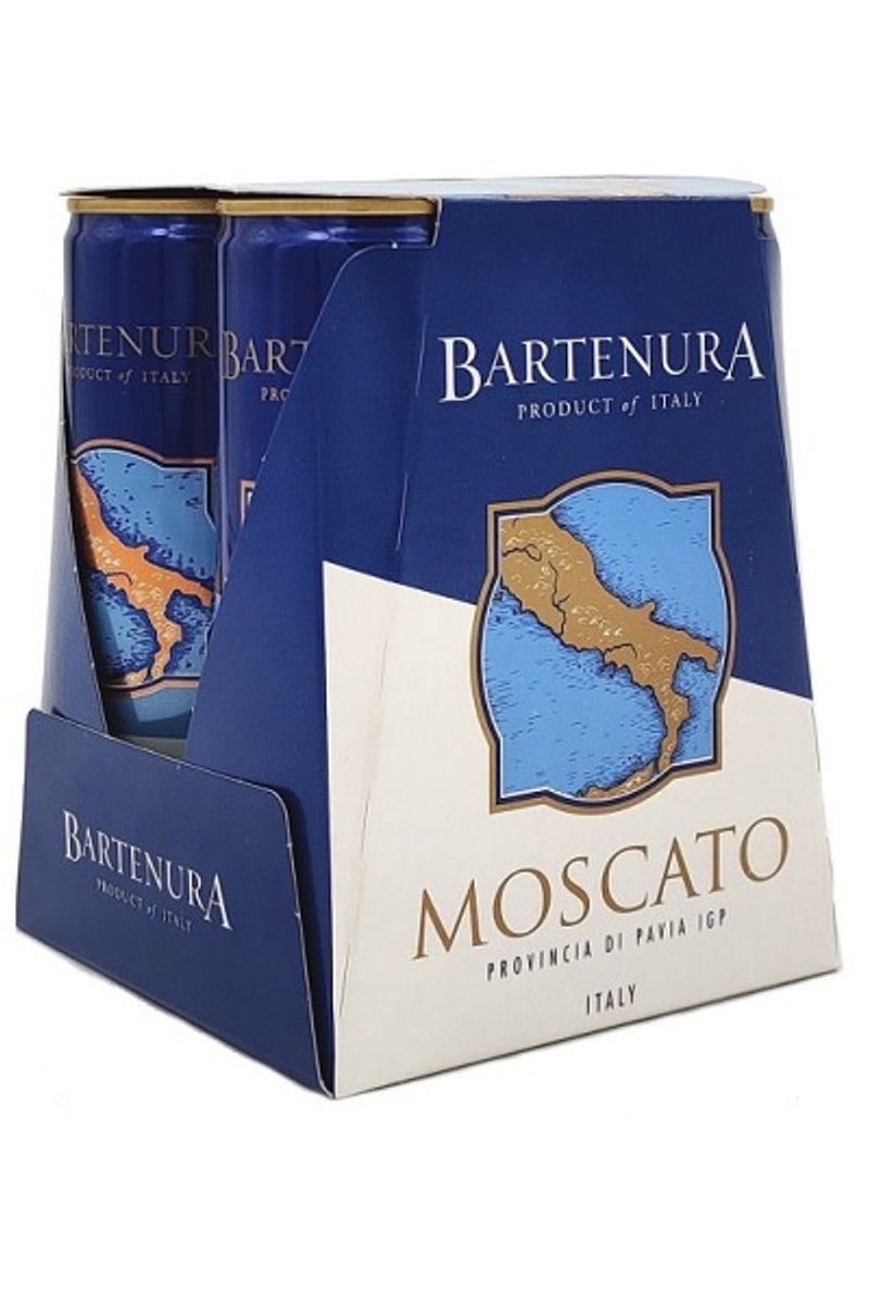 BARTENURA MOSCATO CANS 250ML COUNTRY OF ORIGIN ITALY VOL ALCOHOL 5%