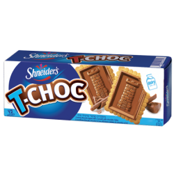 T-CHOC - BISCUIT TOPPED WITH MILK CHOCOLAT