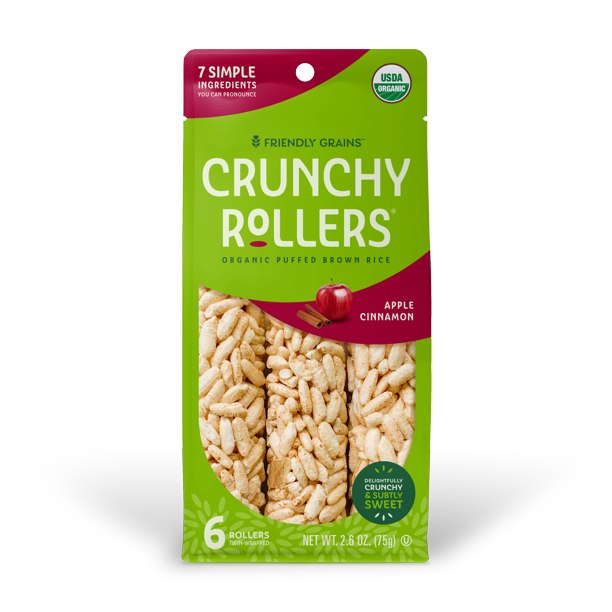 ROLLOS DE ARROZ MANZANA Y CANELA CRUNCHY ROLLERS